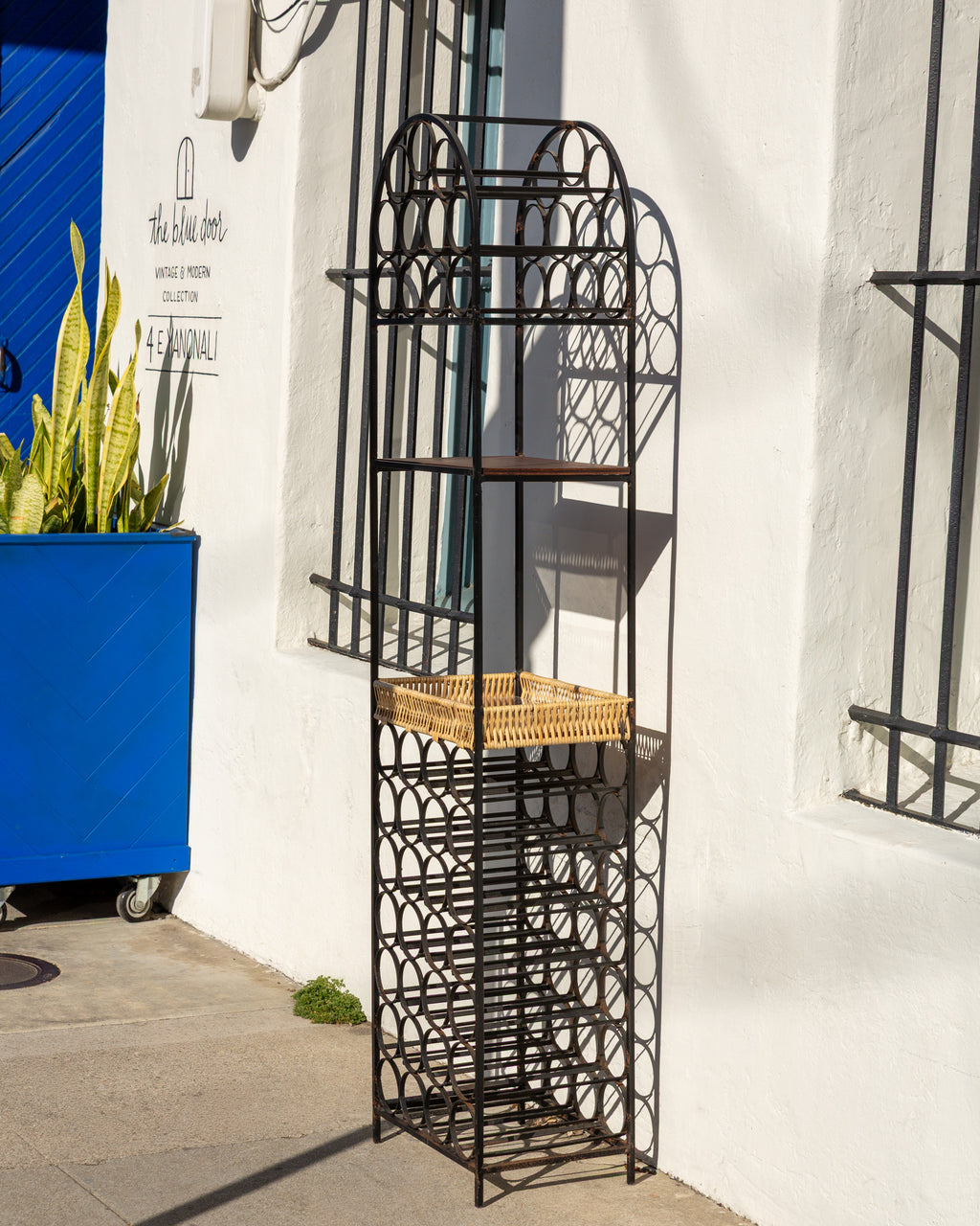 Vintage Arthur Umanoff Mid Century Iron Wine Rack
