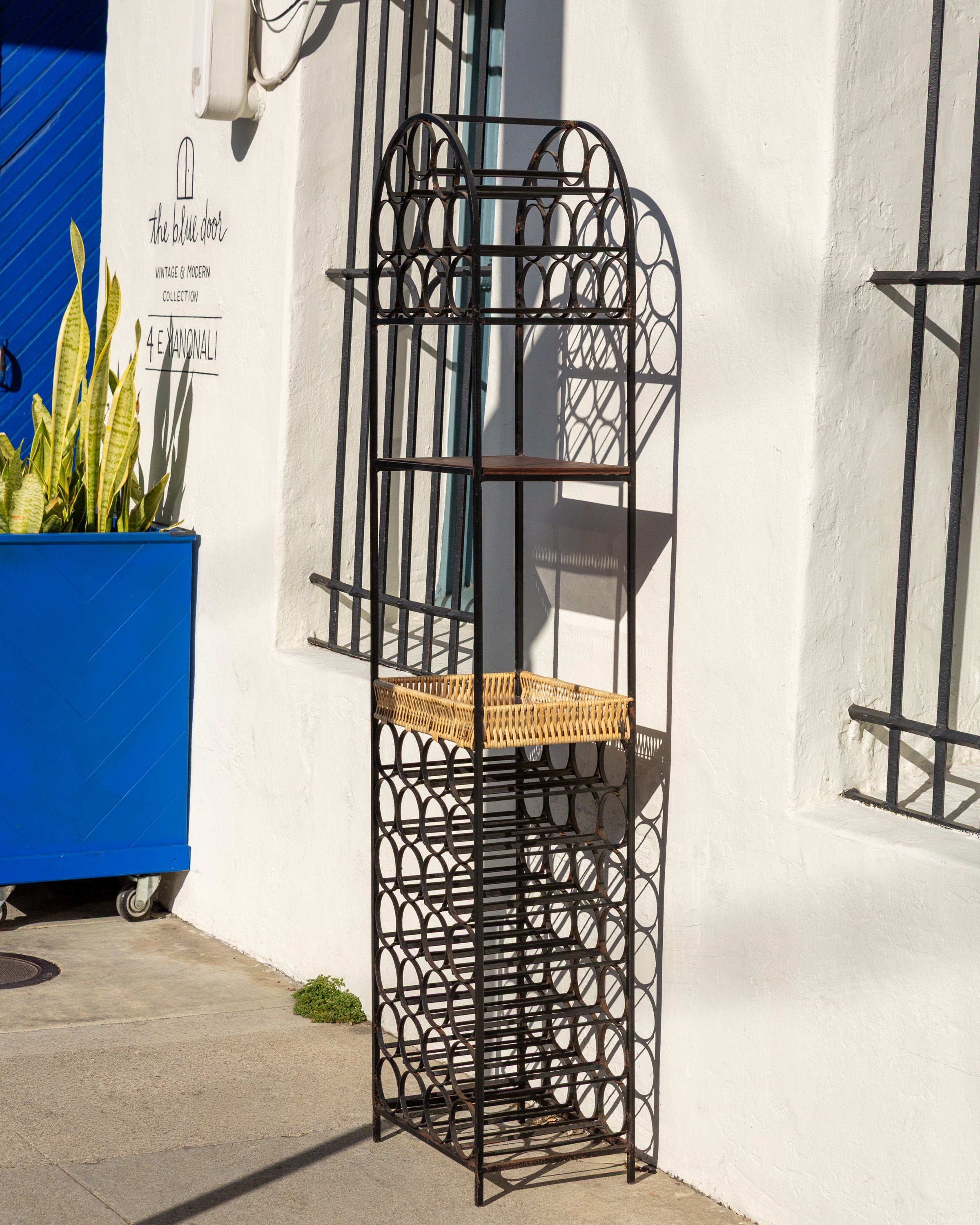 Vintage Arthur Umanoff Mid Century Iron Wine Rack