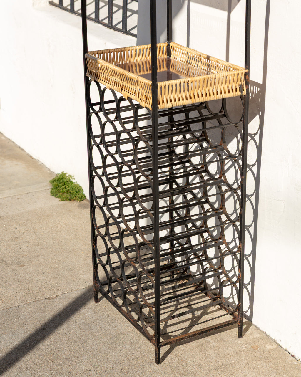 Vintage Arthur Umanoff Mid Century Iron Wine Rack