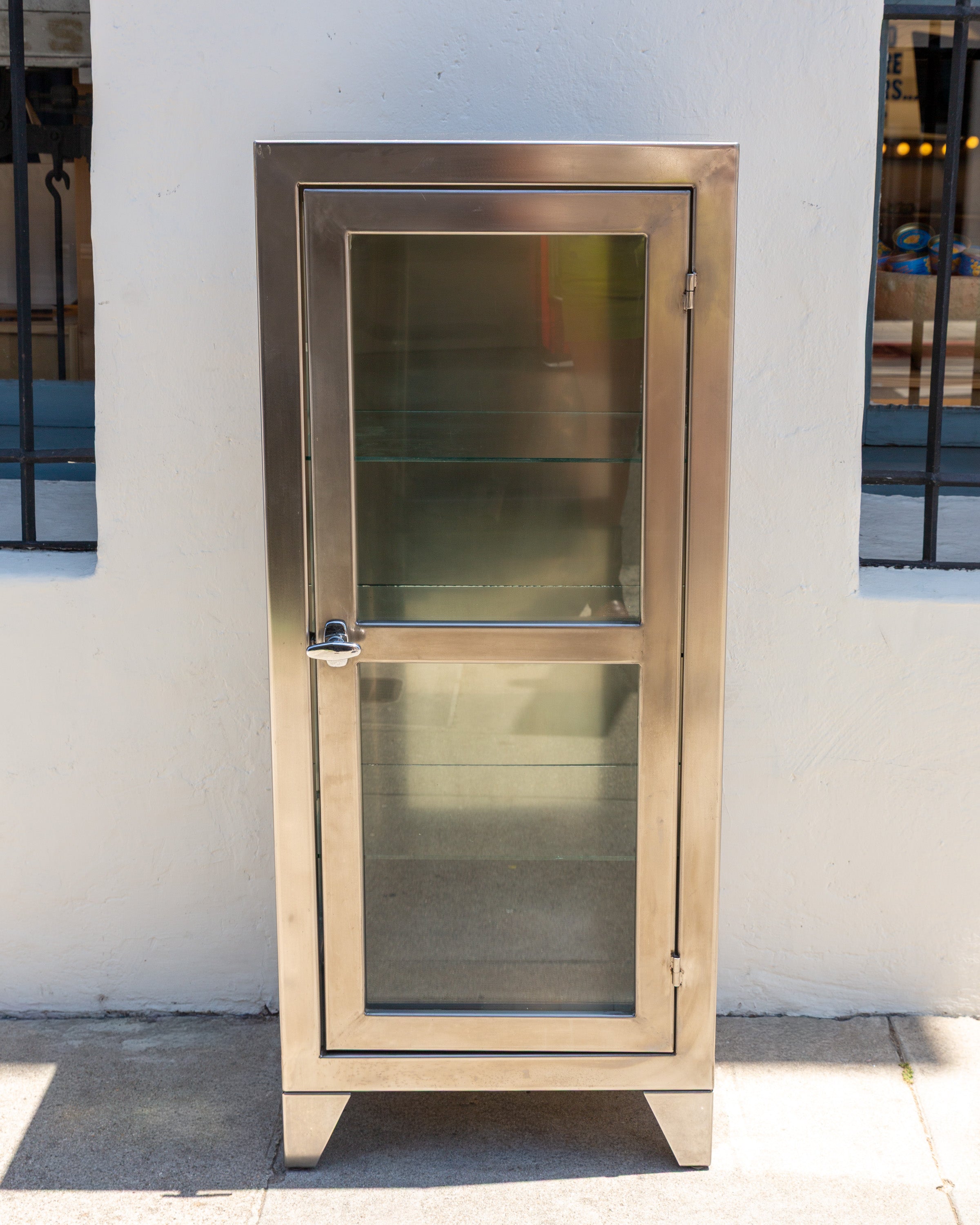 Vintage Stainless Medical Cabinet