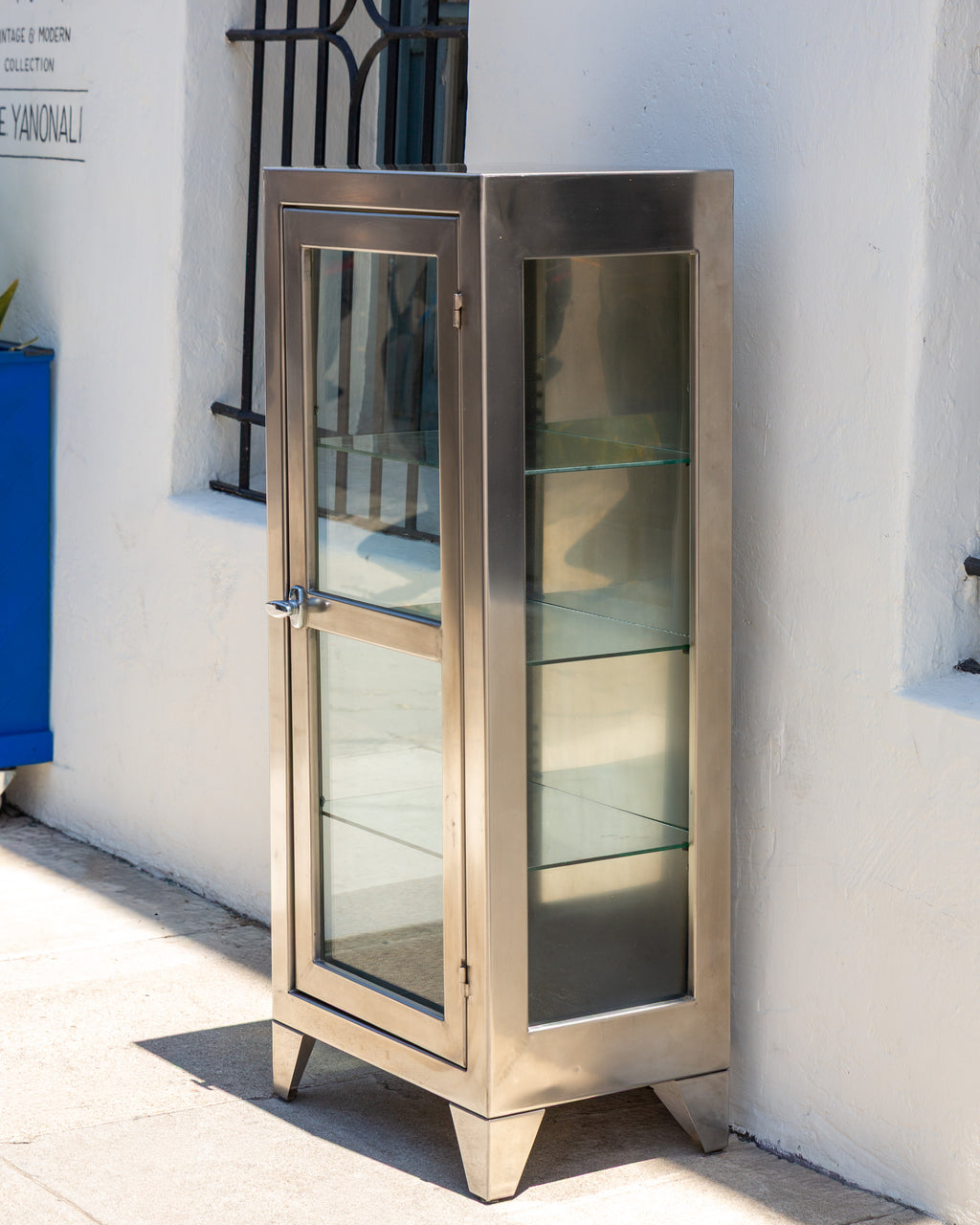 Vintage Stainless Medical Cabinet