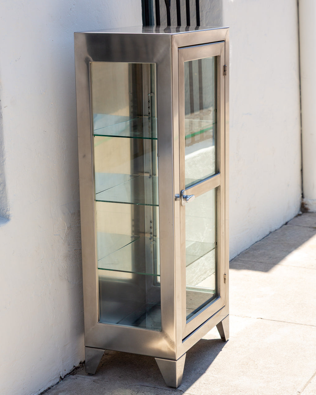 Vintage Stainless Medical Cabinet