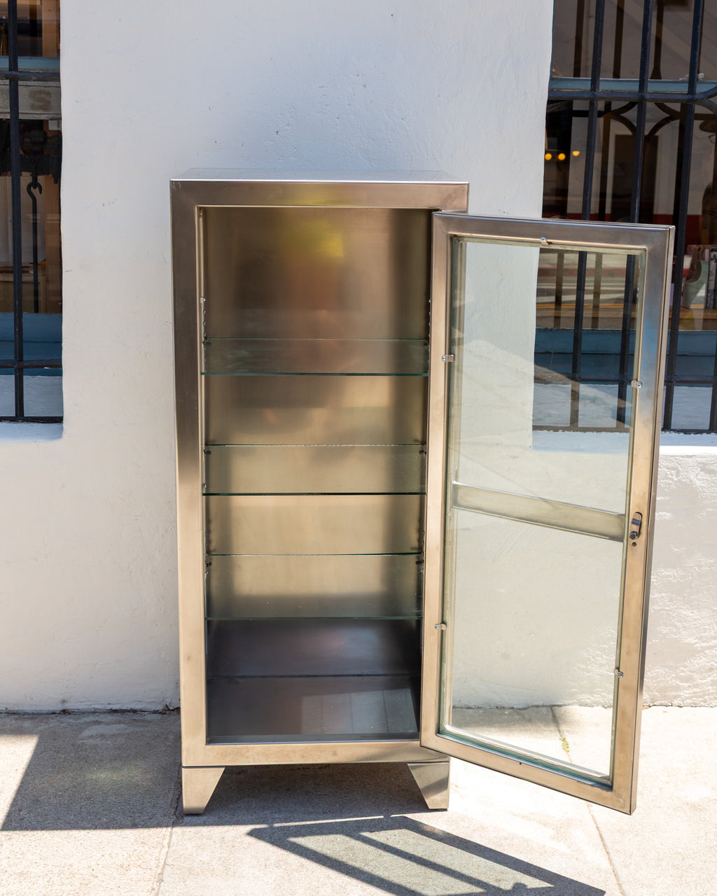 Vintage Stainless Medical Cabinet