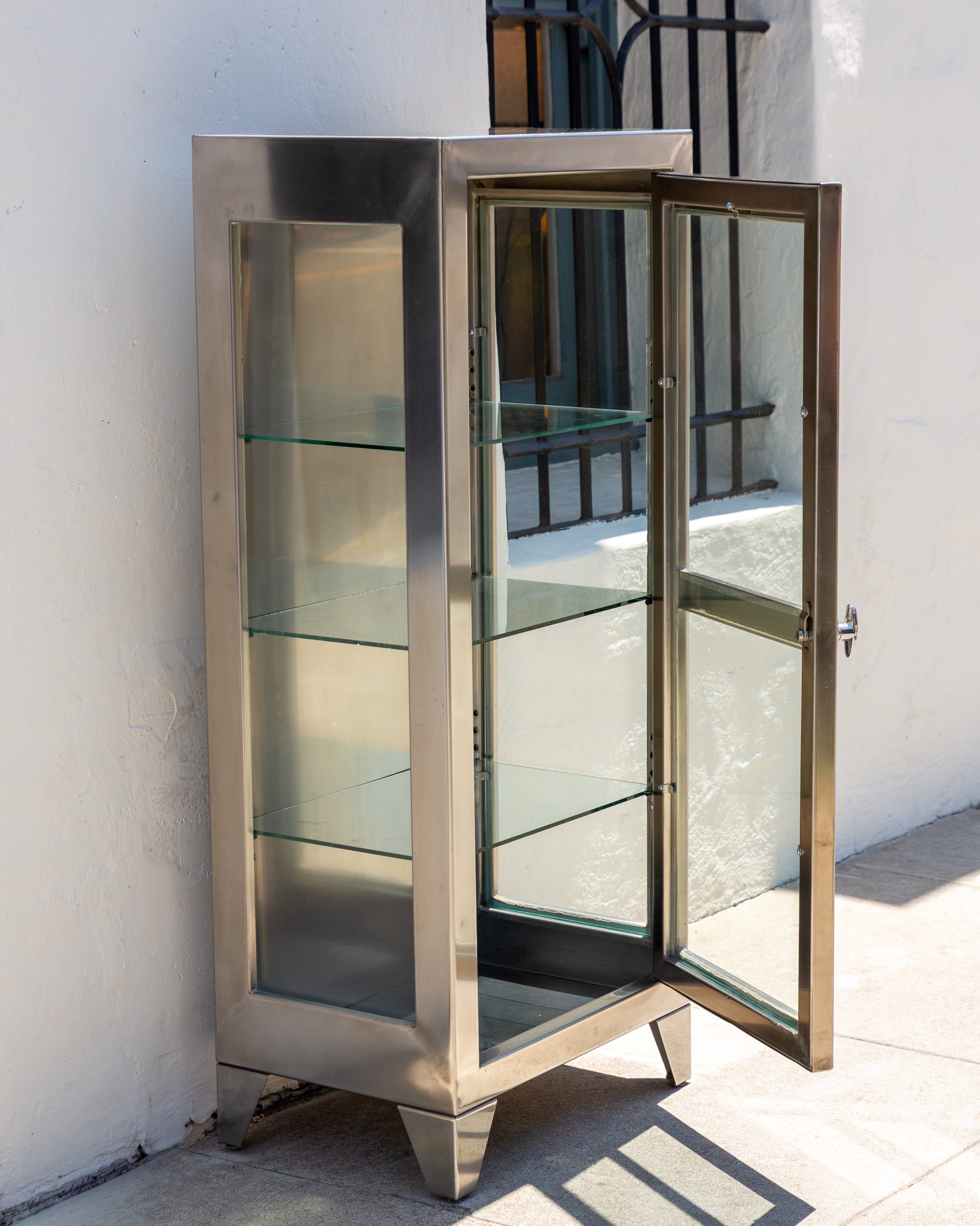 Vintage Stainless Medical Cabinet