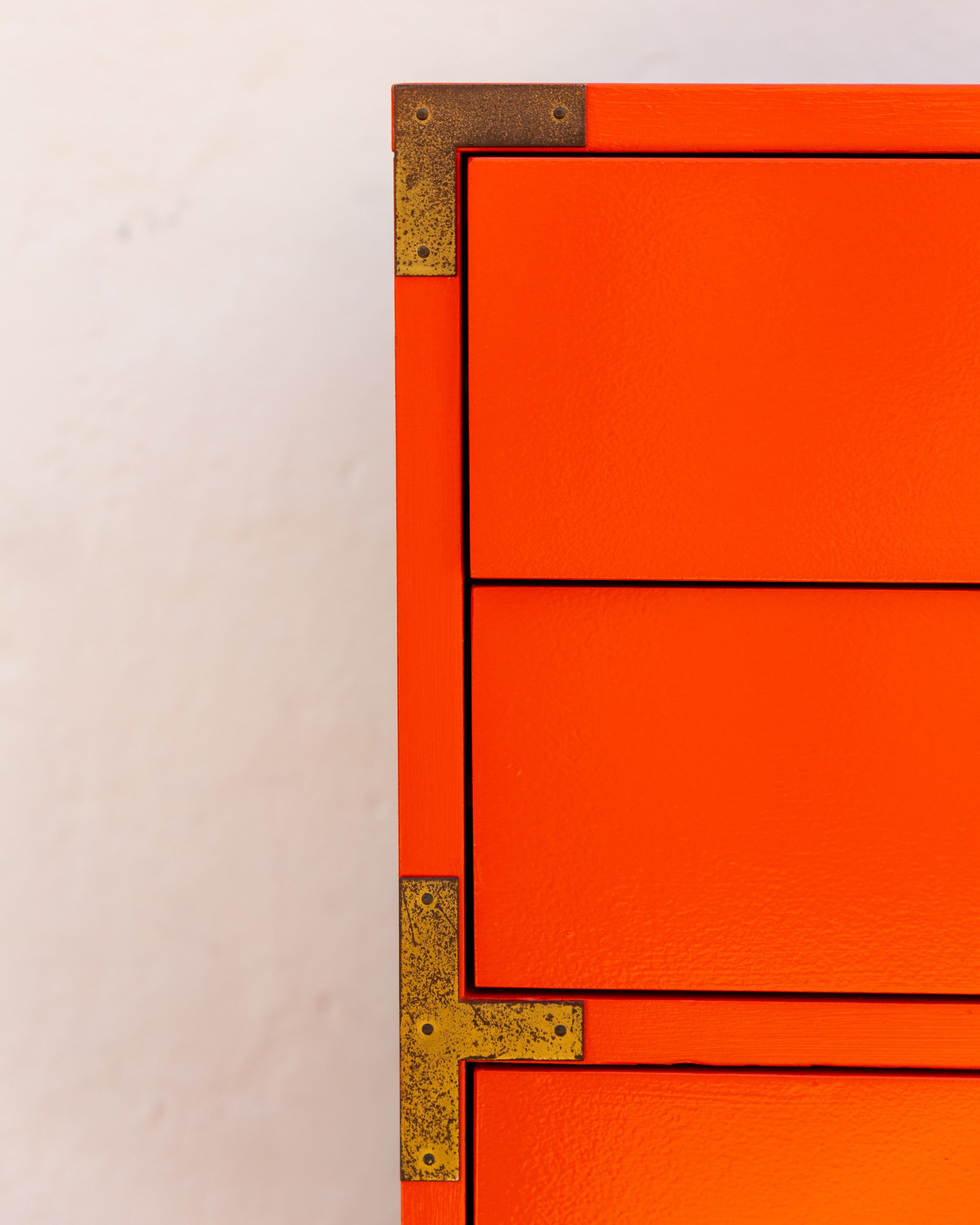 1960s Orange Tallboy Chest Color Mates by Morris