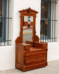 Victorian East Lake Chest of Drawers & Mirror