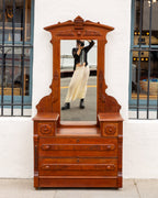 Victorian East Lake Chest of Drawers & Mirror