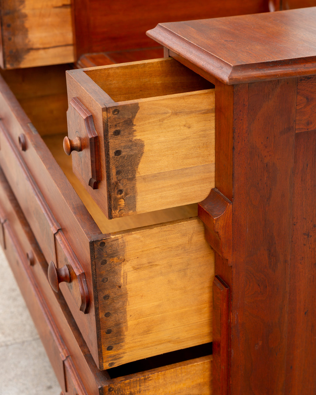 Victorian East Lake Chest of Drawers & Mirror