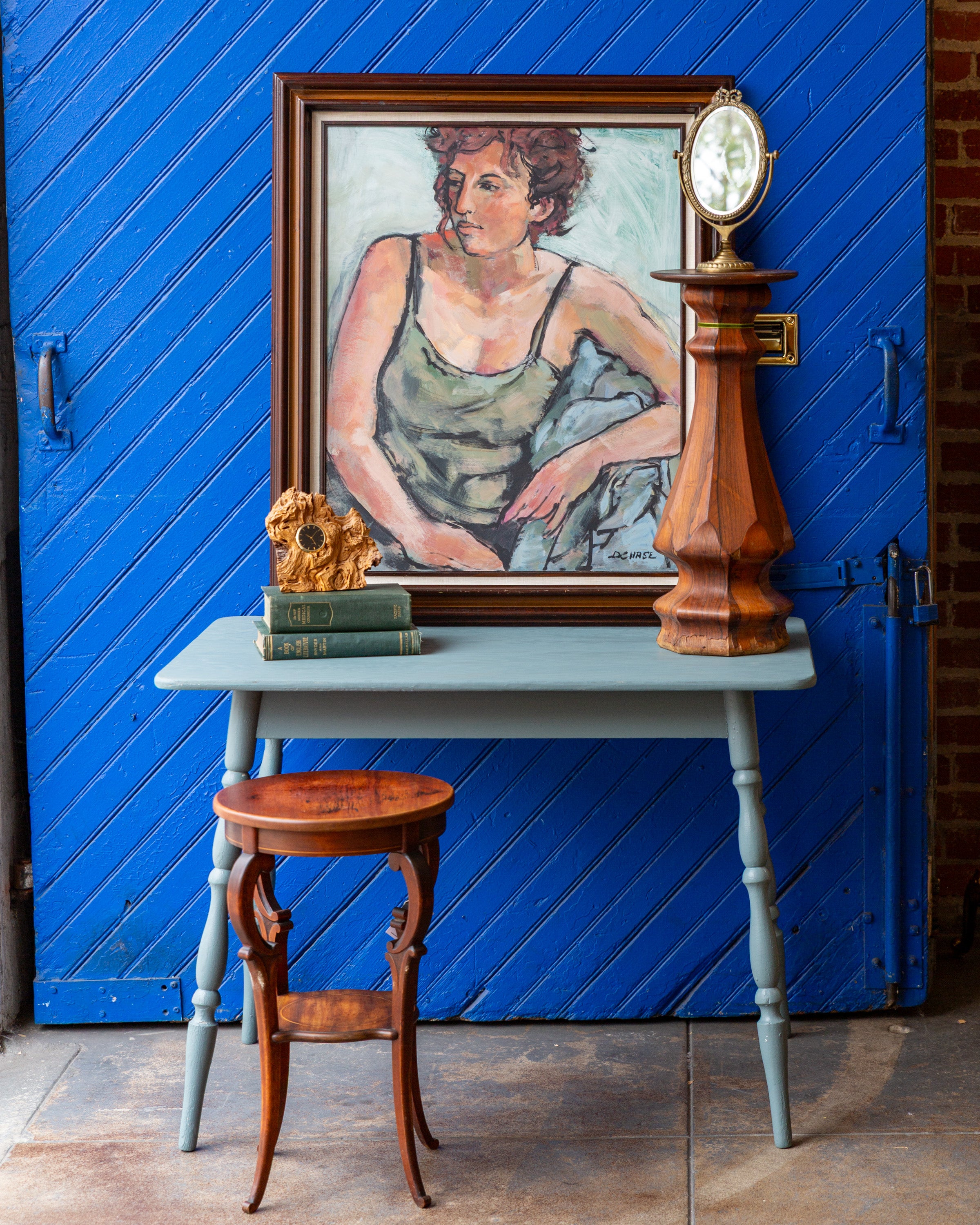 Vintage Original Collaborative Portrait by B. Geller &amp; D. Chase