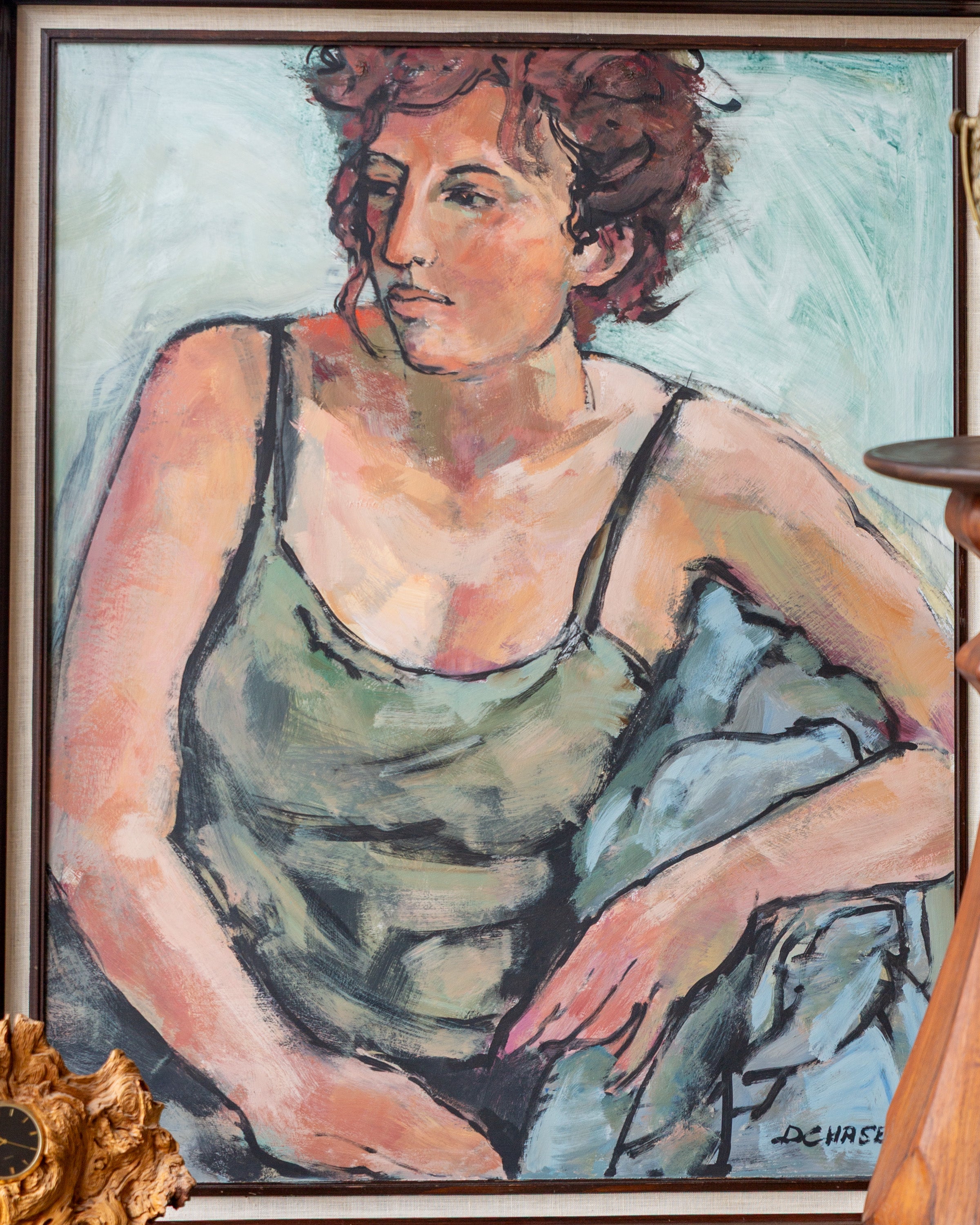 Vintage Original Collaborative Portrait by B. Geller &amp; D. Chase