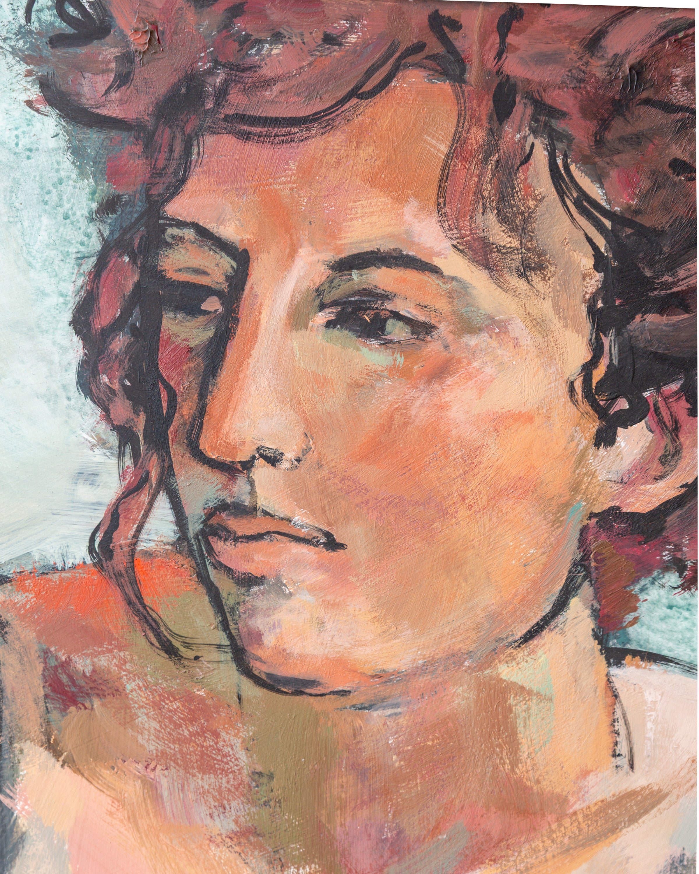 Vintage Original Collaborative Portrait by B. Geller &amp; D. Chase