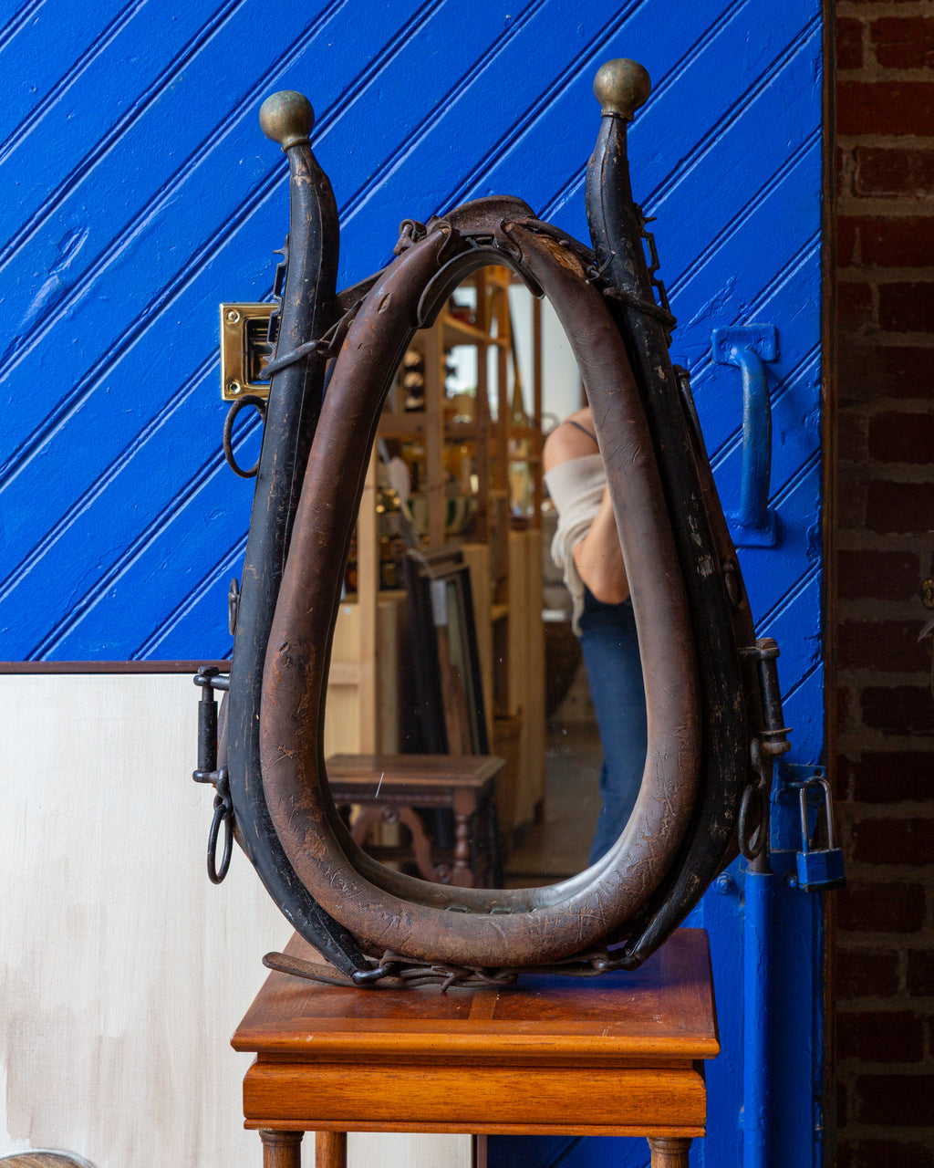Vintage Horse Collar Mirror