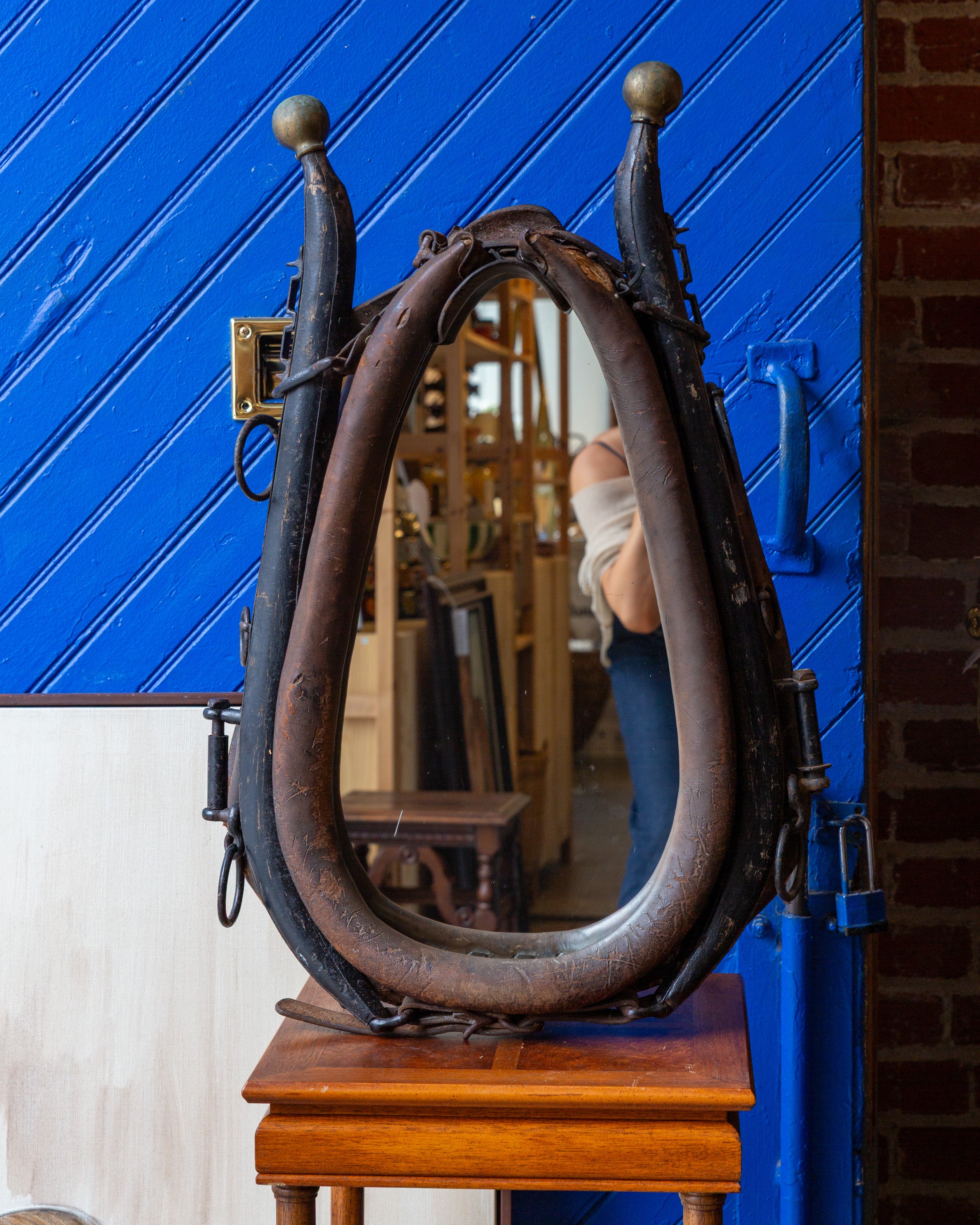 Vintage Horse Collar Mirror