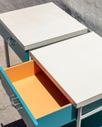 Vista of California Metal Frame Turquoise Side Table