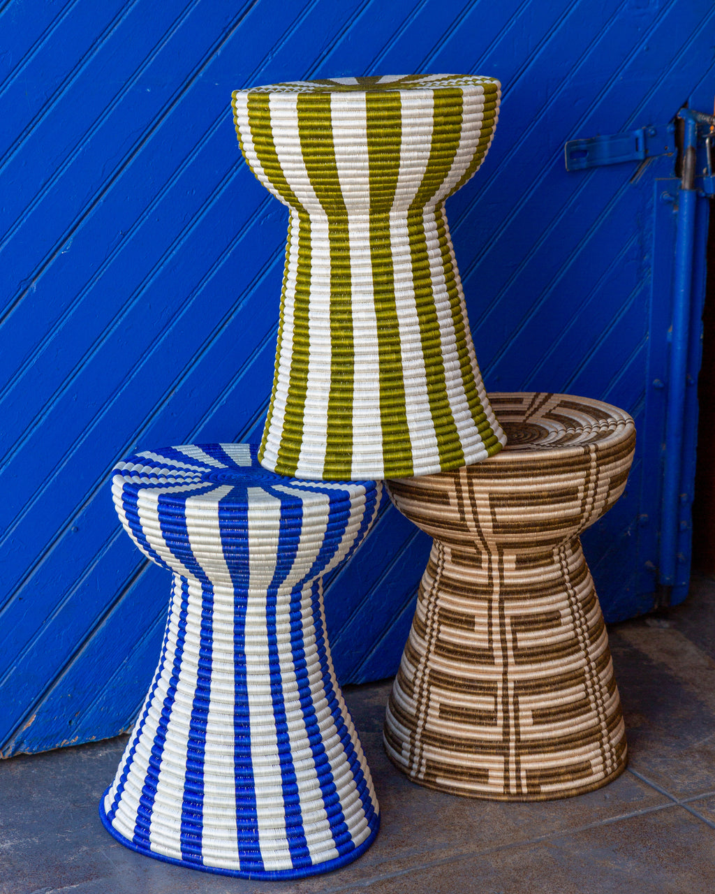 African Rwanda Woven Side Table