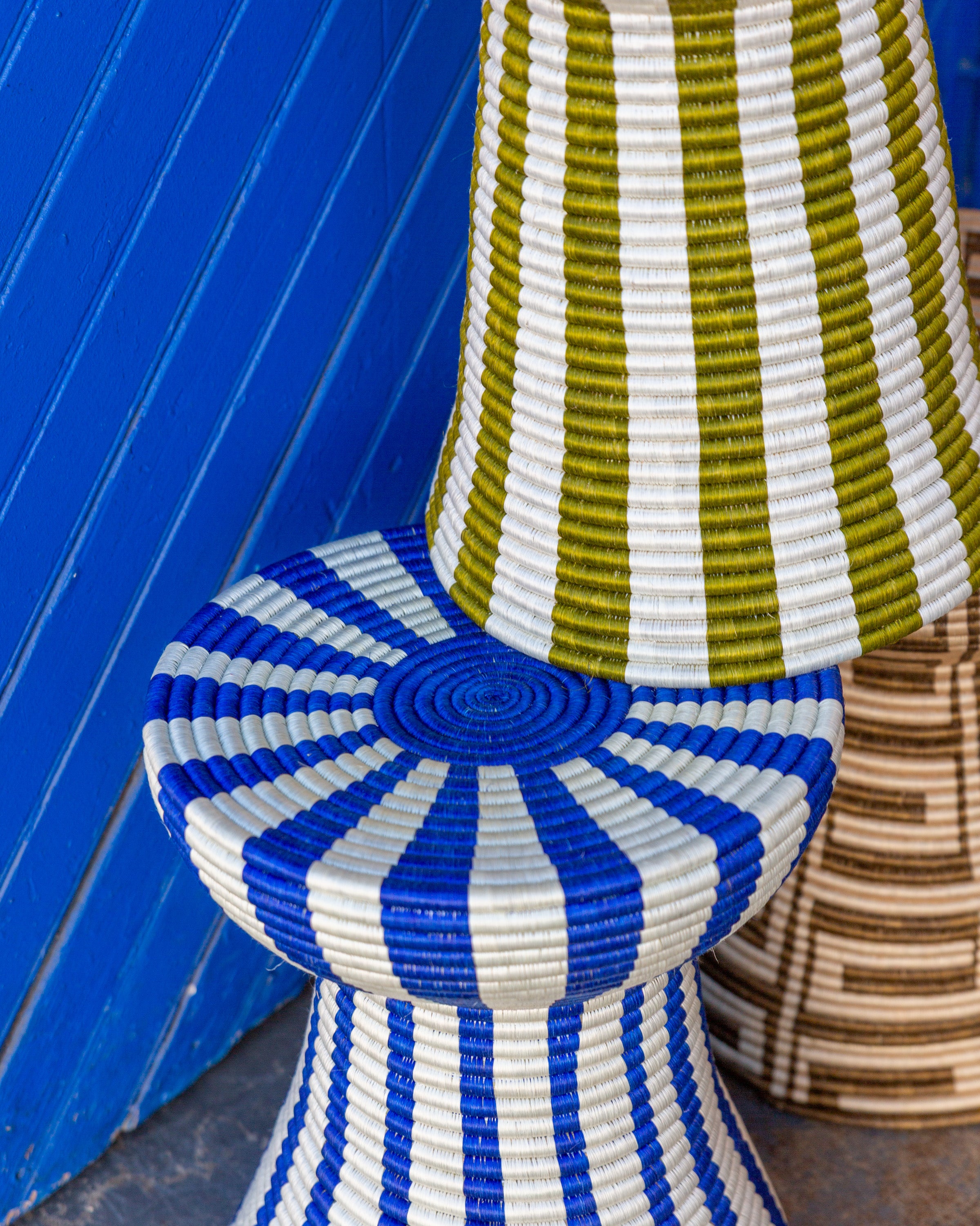 African Rwanda Woven Side Table