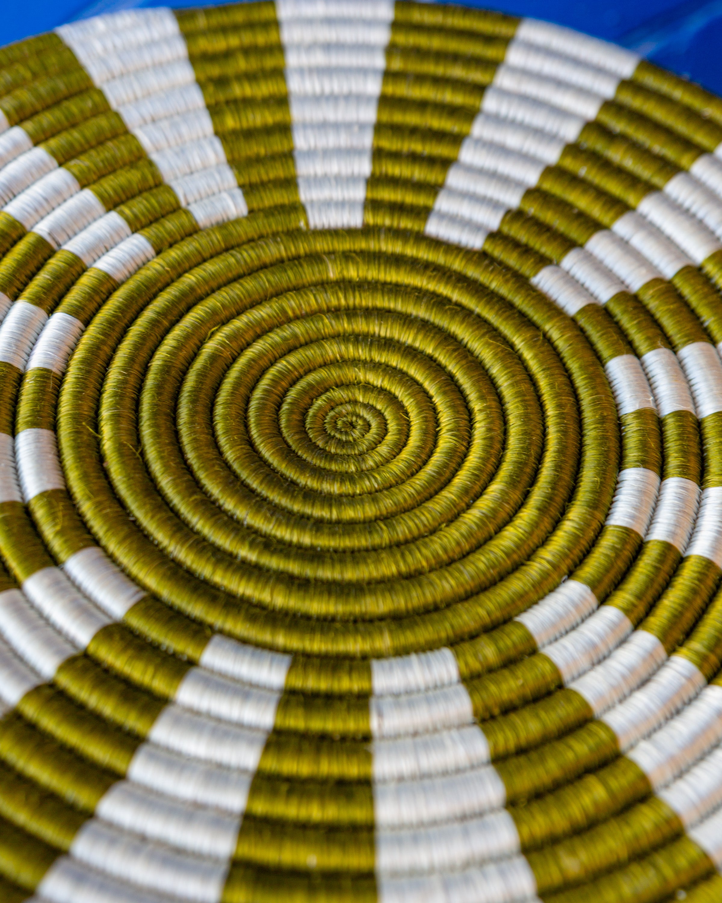 African Rwanda Woven Side Table