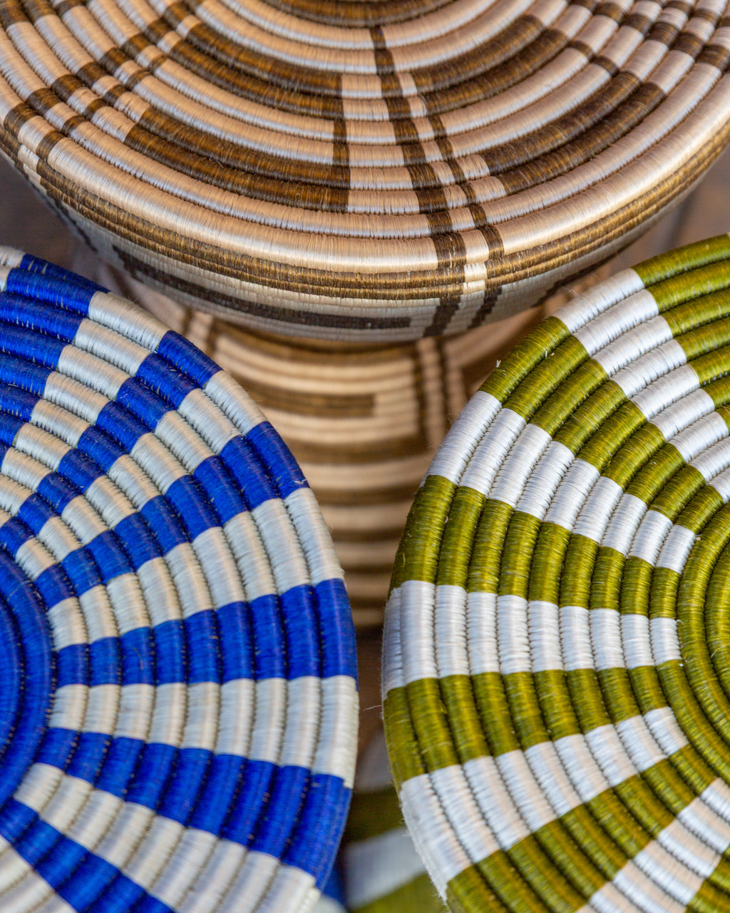 African Rwanda Woven Side Table