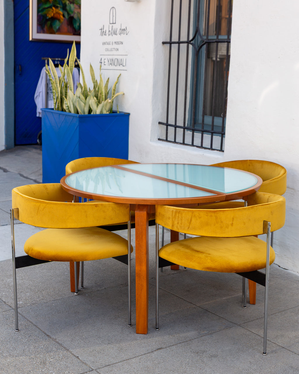 Modernist Dining Table with One Leaf