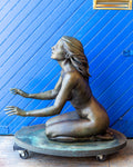 Large Female Bronze Statue "Into While"