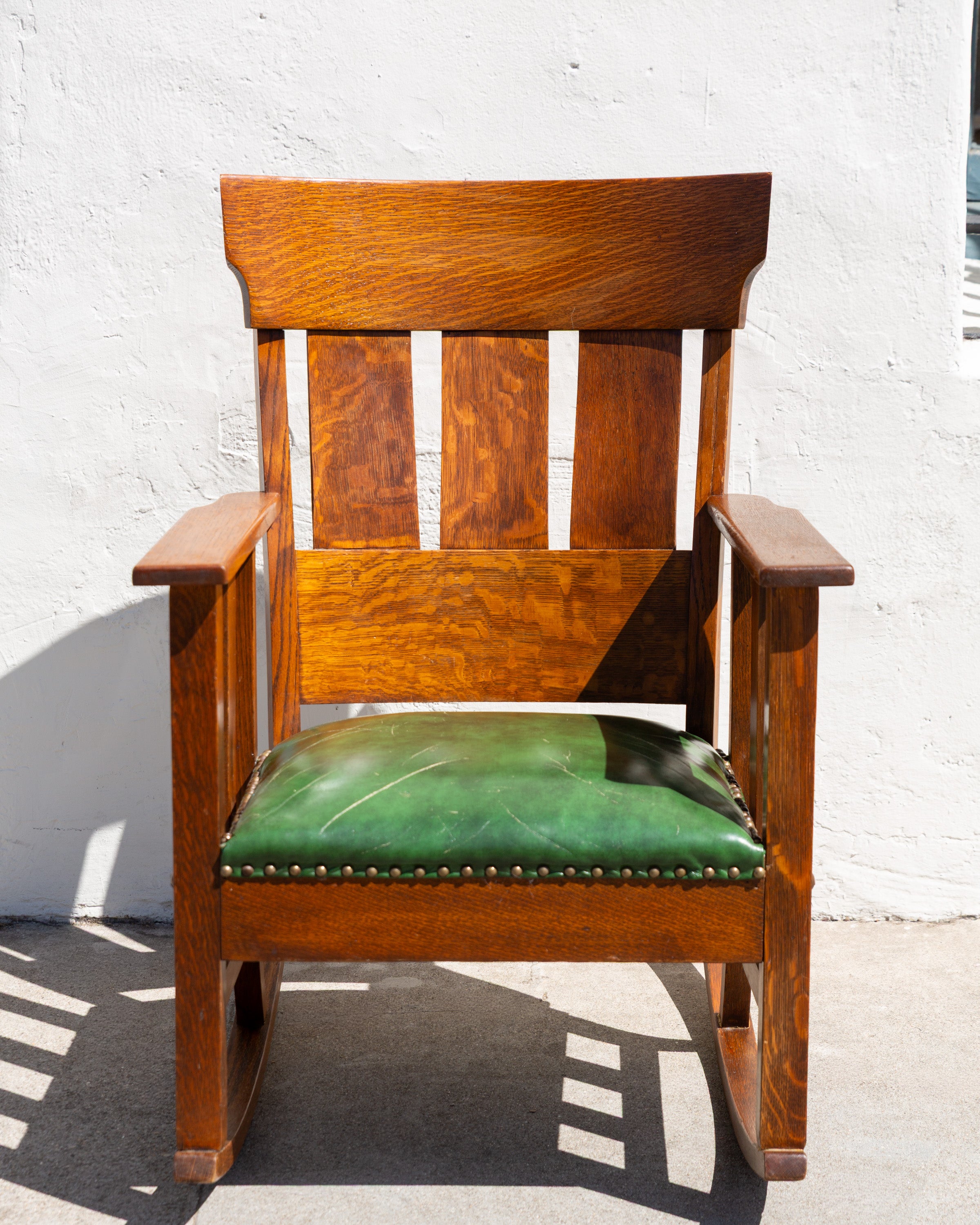 Antique Mission Style Oak Rocking Chair