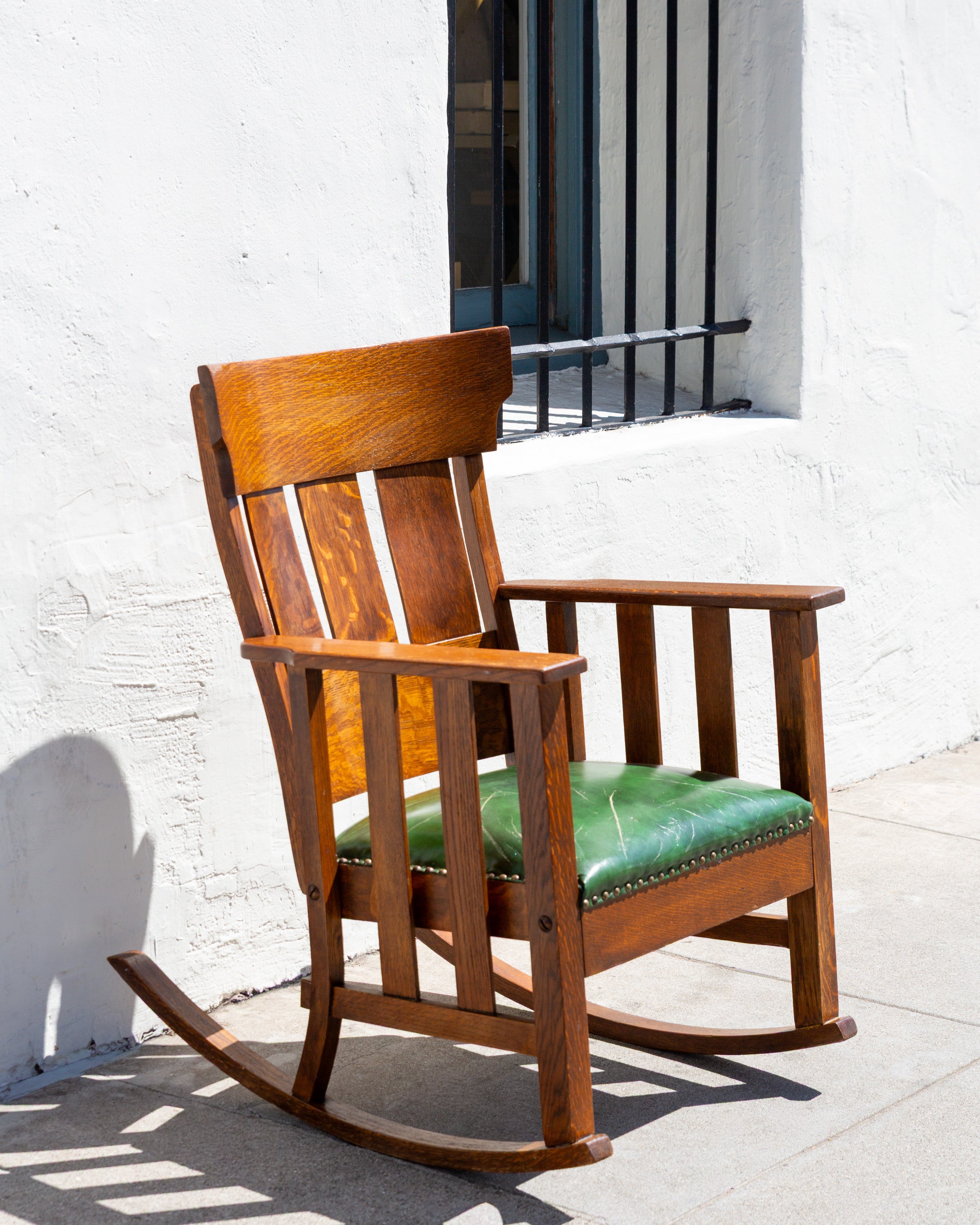 Antique Mission Style Oak Rocking Chair