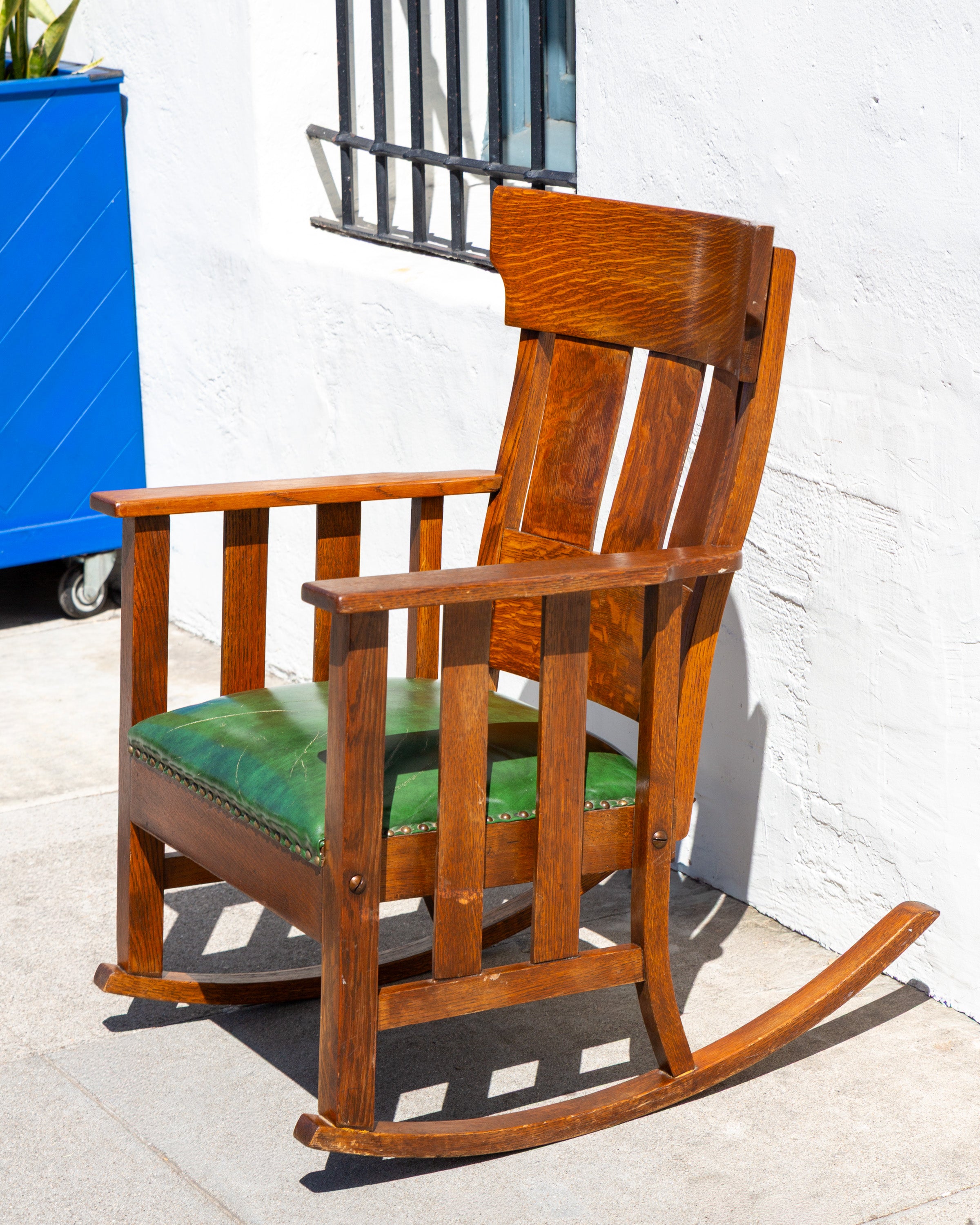 Antique Mission Style Oak Rocking Chair