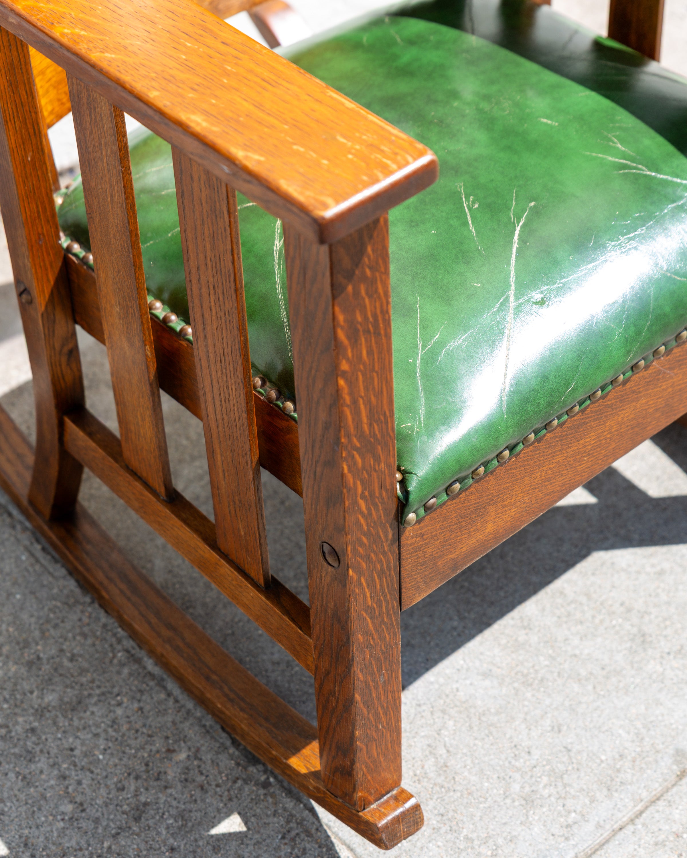 Antique Mission Style Oak Rocking Chair