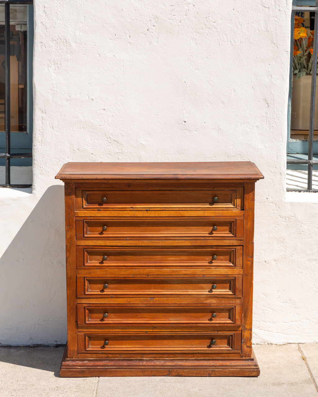 Antique 6 Drawer Wood Cabinet