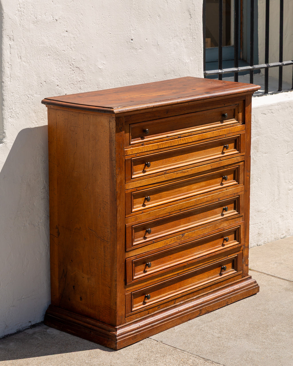 Antique 6 Drawer Wood Cabinet