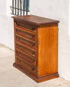 Antique 6 Drawer Wood Cabinet