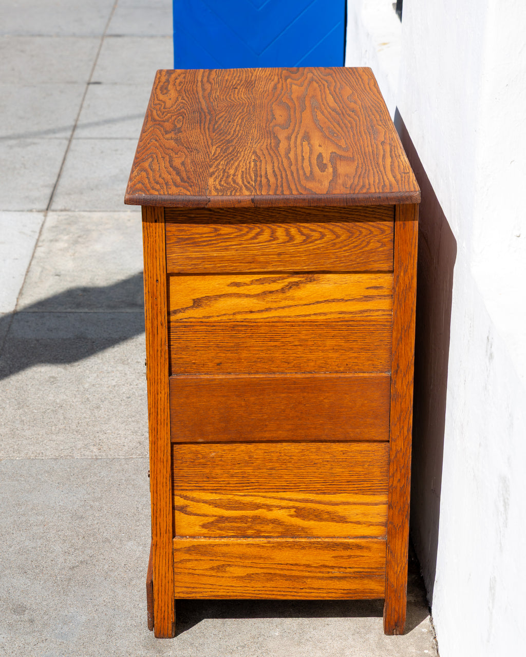 Antique Oak Dresser with Brass Handles