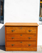 Antique Oak Dresser with Brass Handles