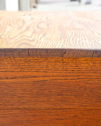 Antique Oak Dresser with Brass Handles