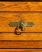 Antique Oak Dresser with Brass Handles