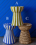 African Rwanda Woven Side Table