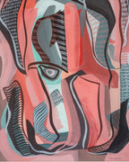 Abstract Gouache On Paper By John C. Ayers