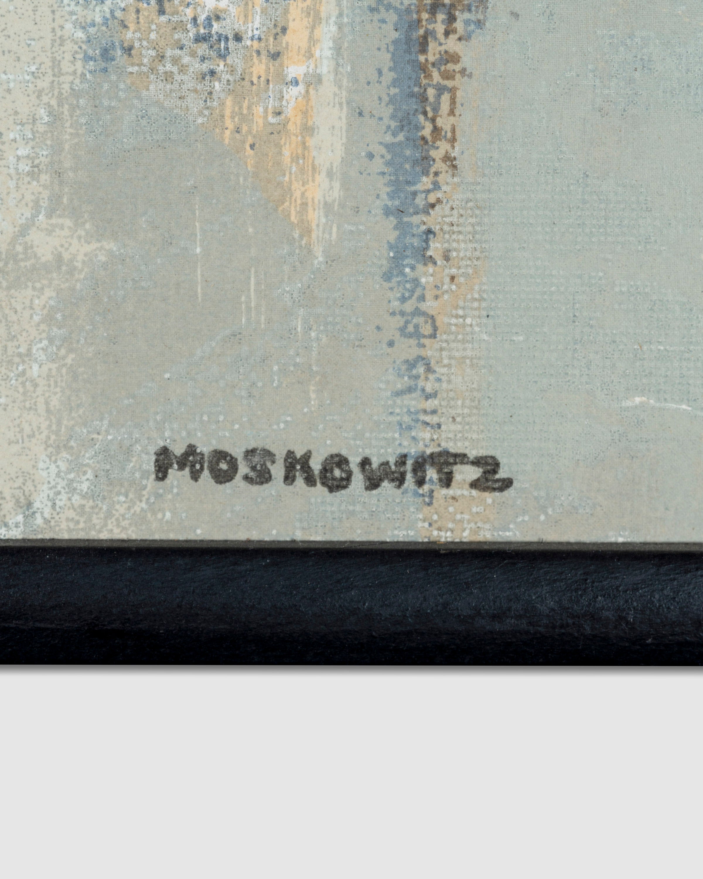 Vintage Modern Abstract Serigraph " Street With Houses #1"