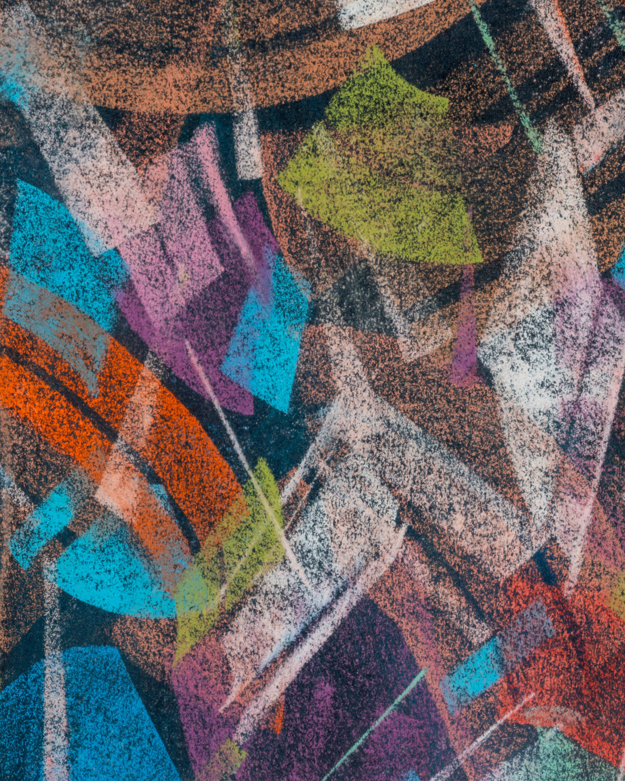 Modernist Pastel Painting Signed, Mystery