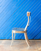Polished Aluminum Klismos Chair