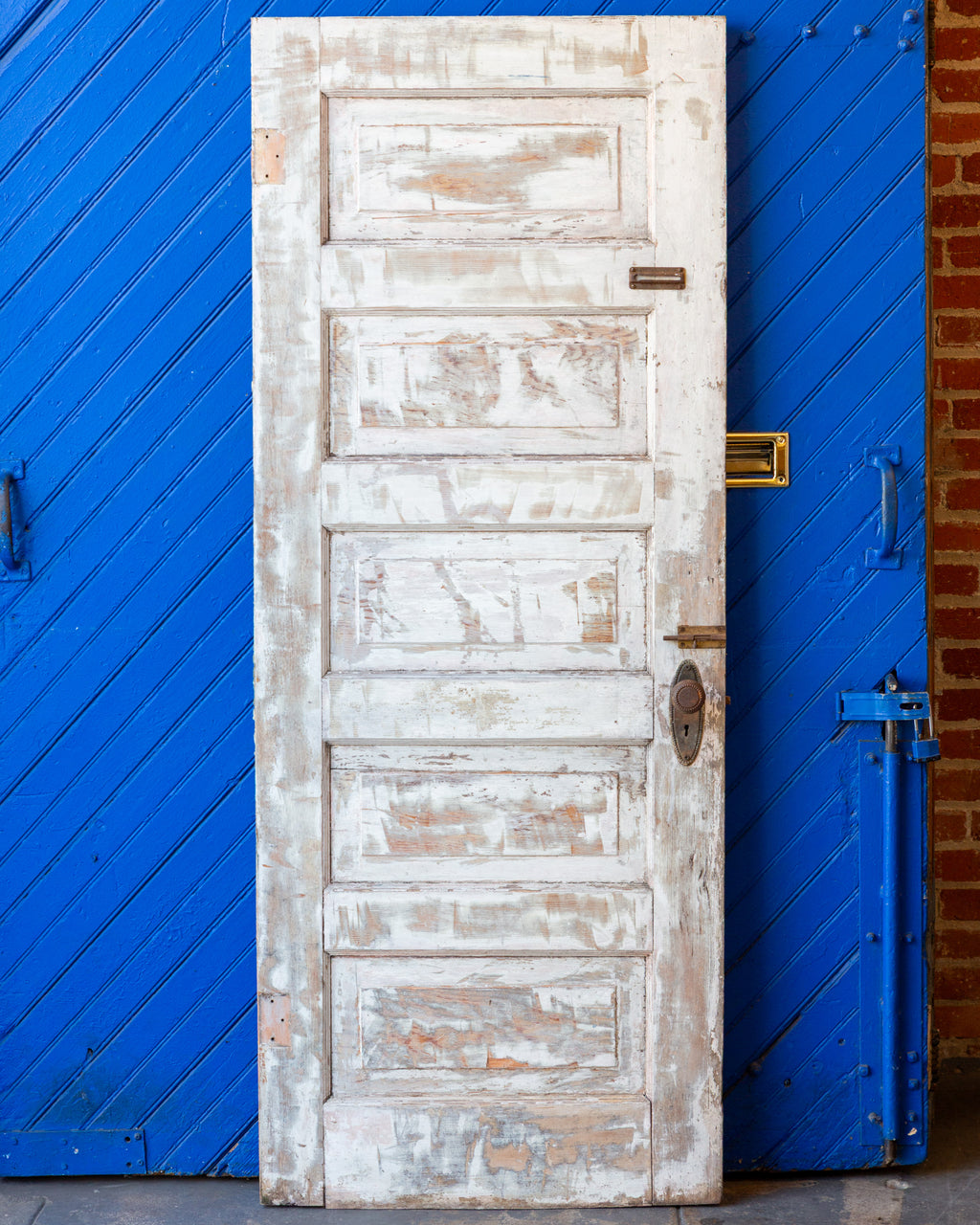 Antique Solid Wood Door with Original Hardware
