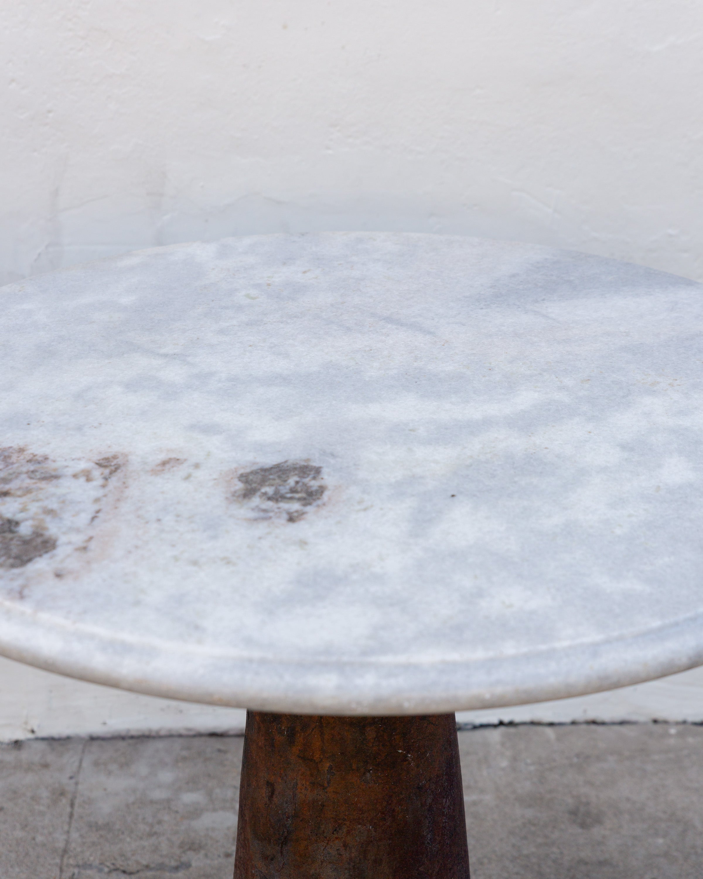 Industrial Base with Solid Marble Top