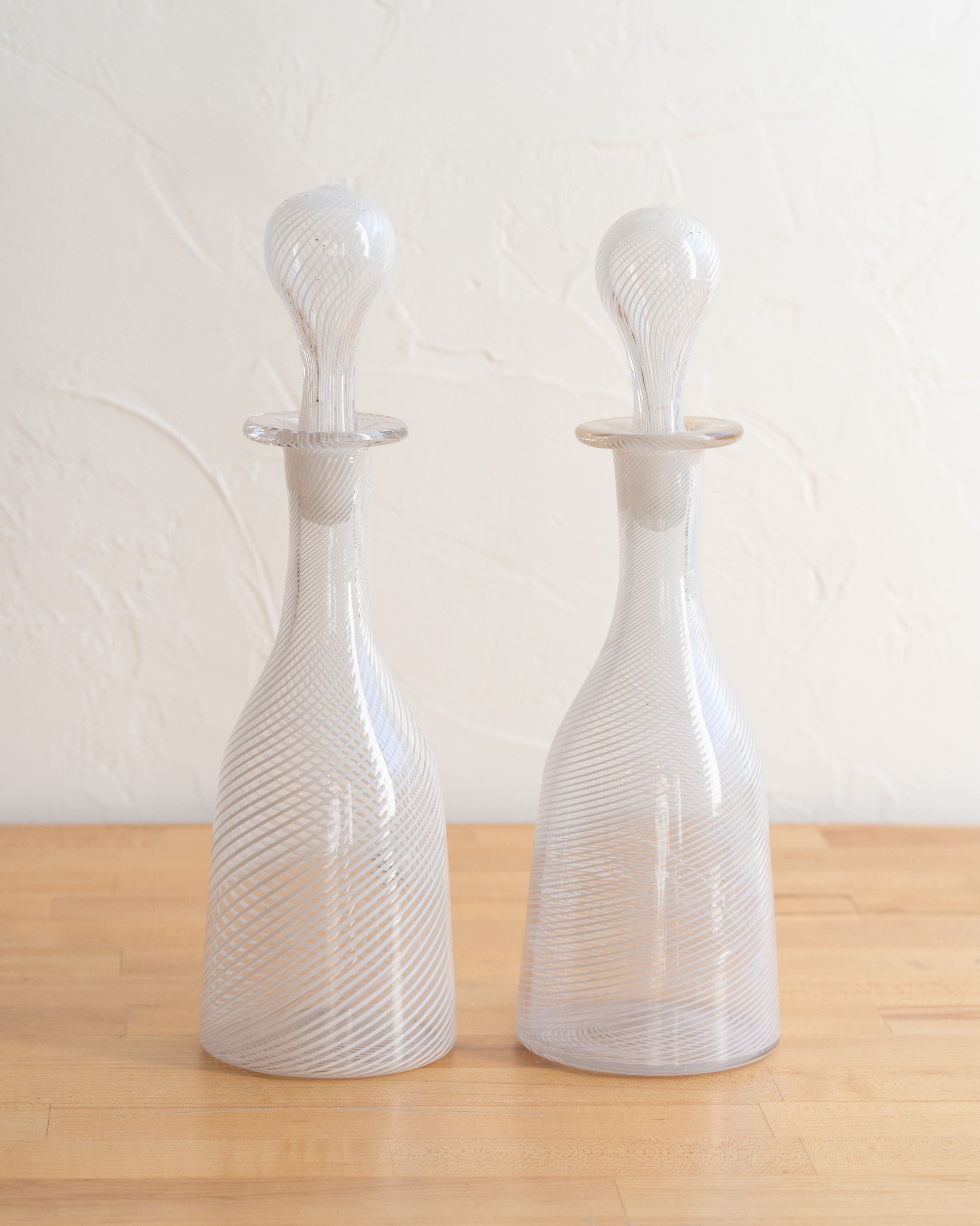 Pair of Murano Stopper and Bottles