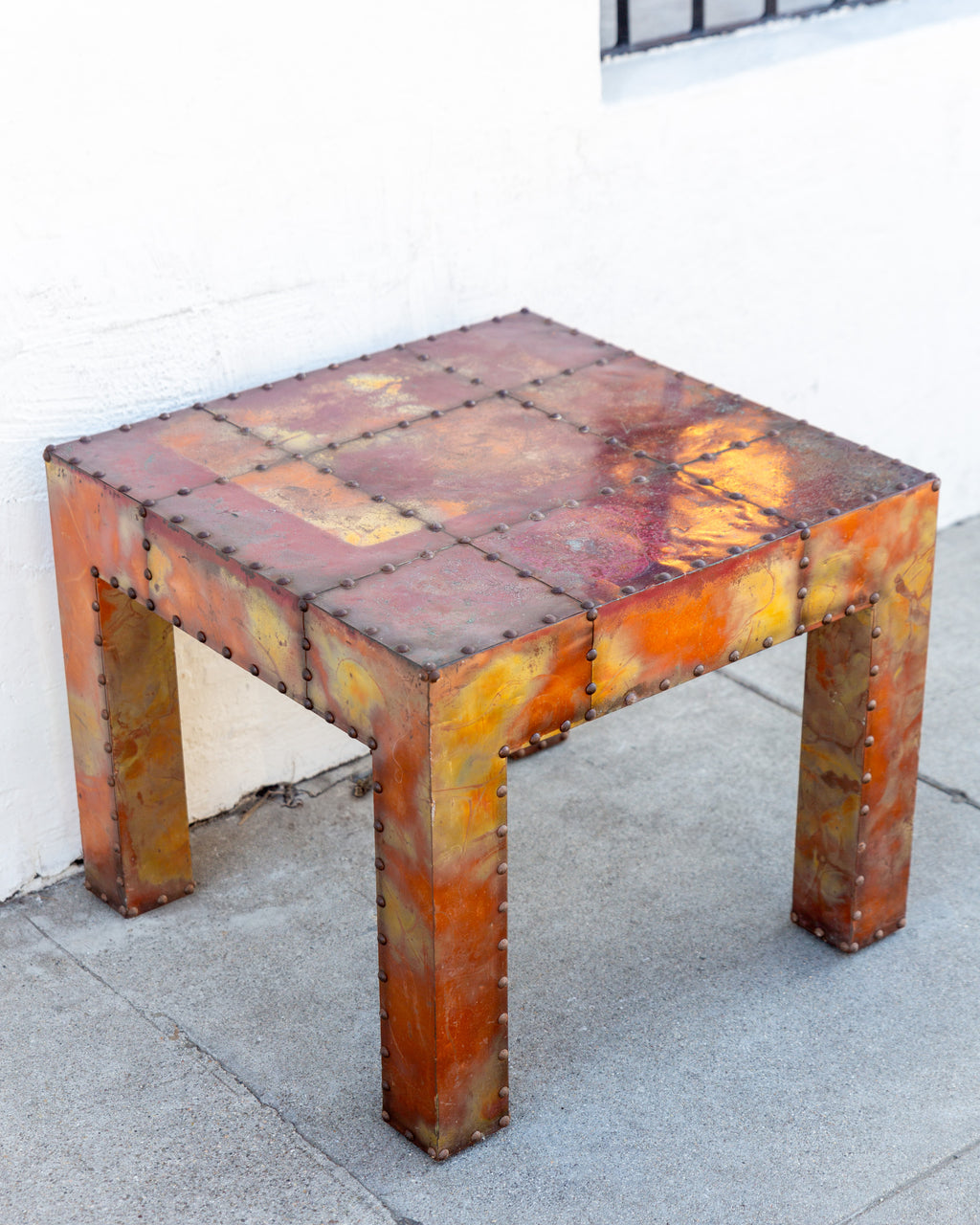 Vintage Copper-Clad Parsons Table