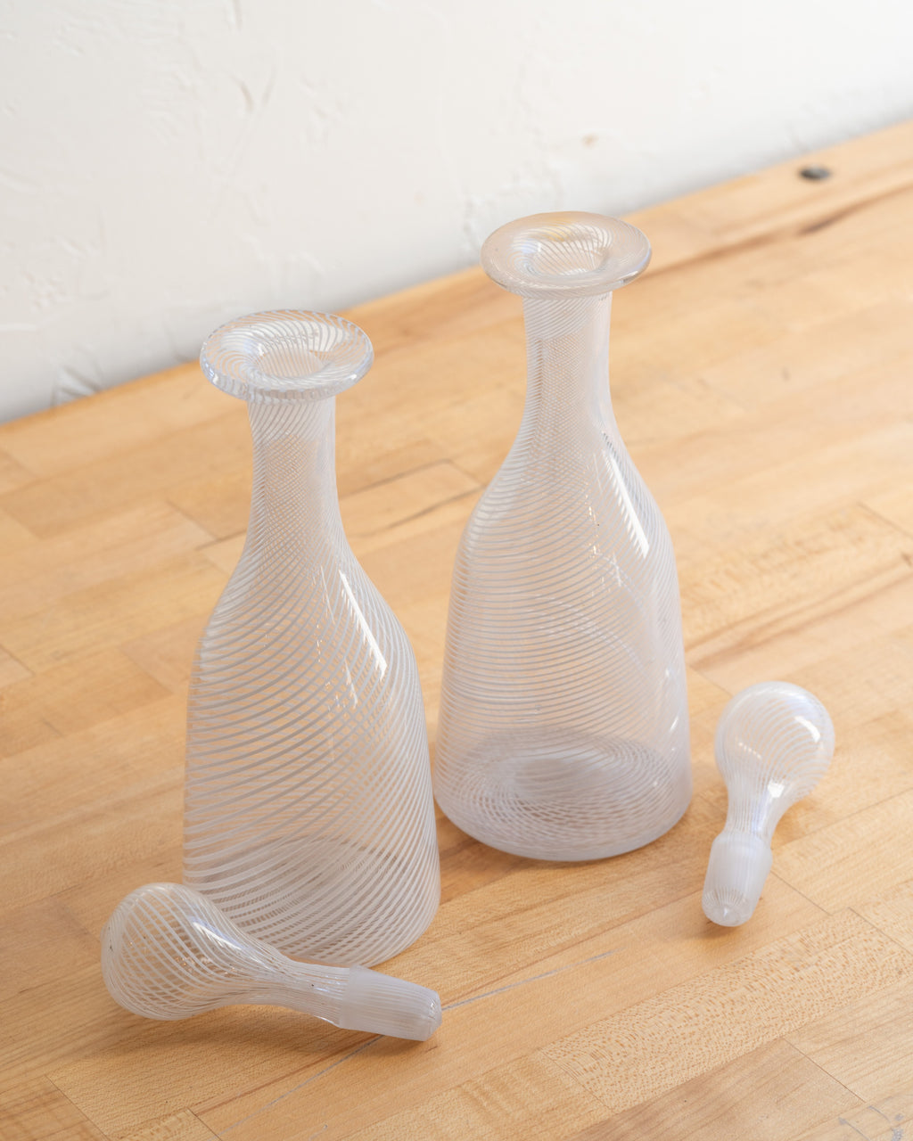 Pair of Murano Stopper and Bottles