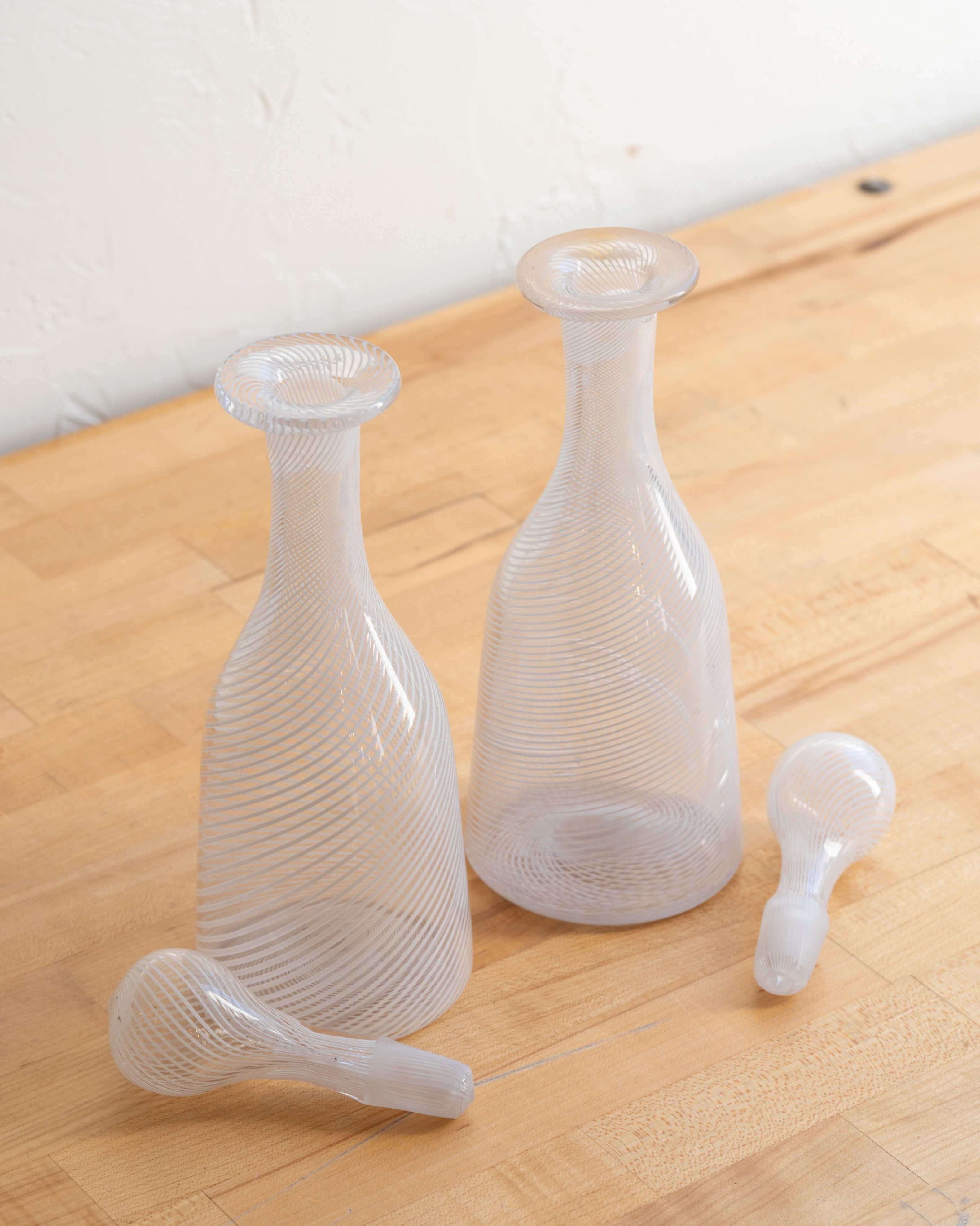 Pair of Murano Stopper and Bottles
