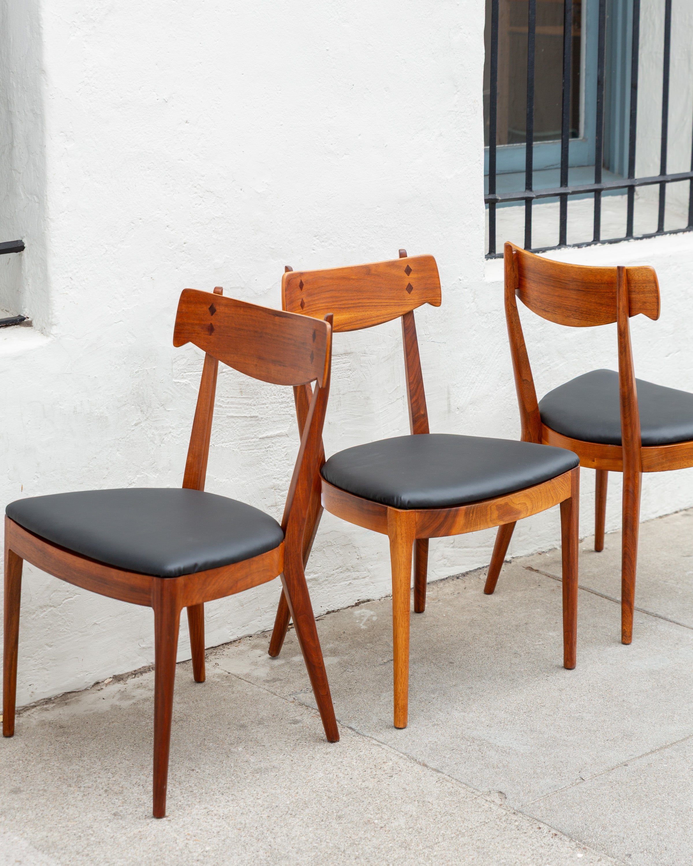 Kipp Stewart for Drexel Declaration Walnut Dining Chairs