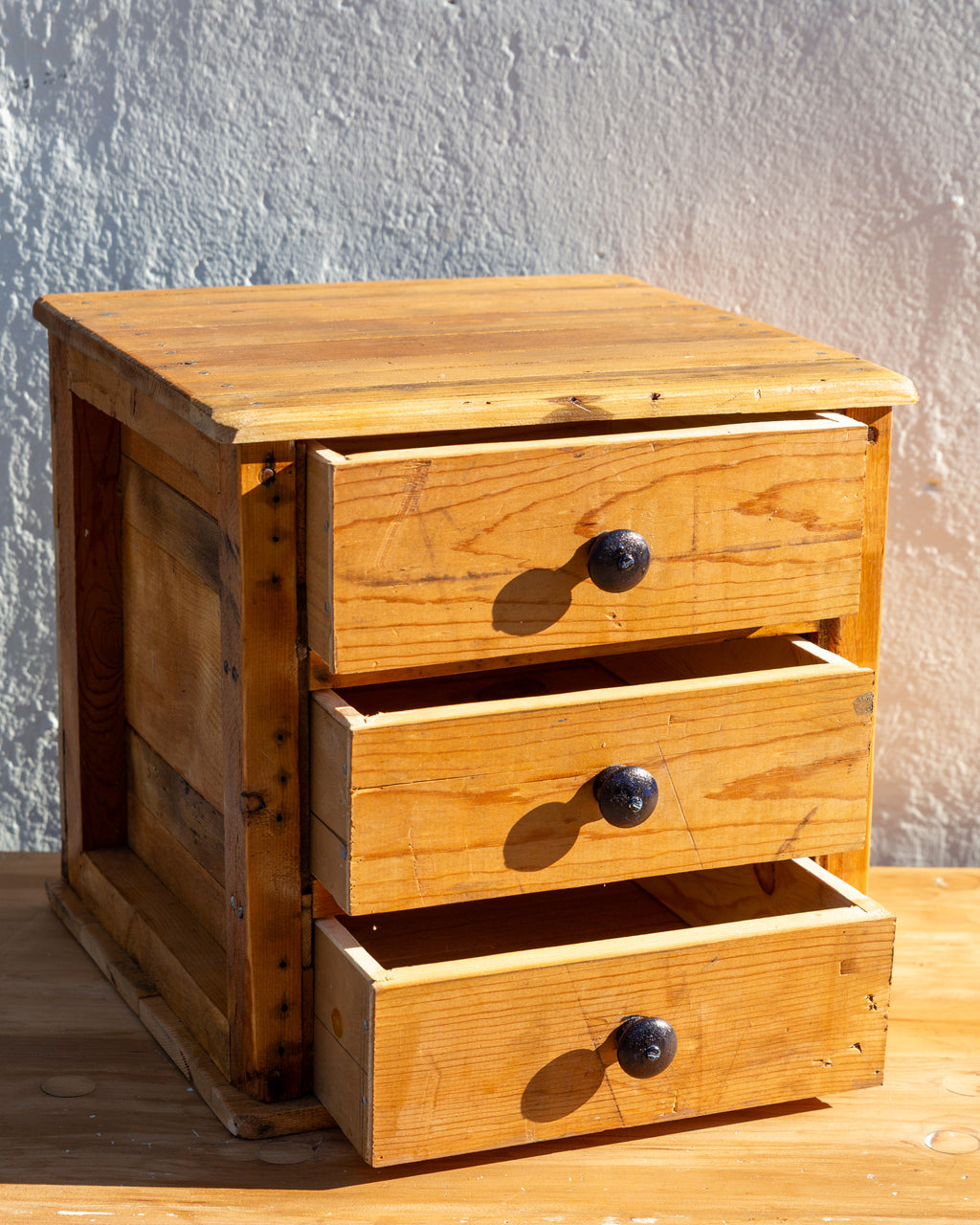 Vintage 3 Drawer Cabinet Made From Upcycled Wood