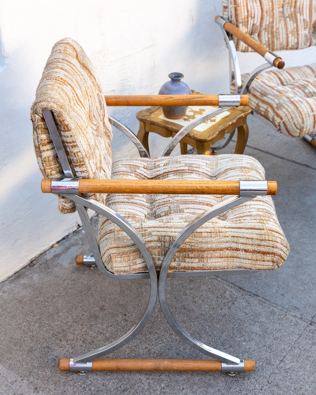 1970s Cleo Baldon Style Chairs with Original Upholstery