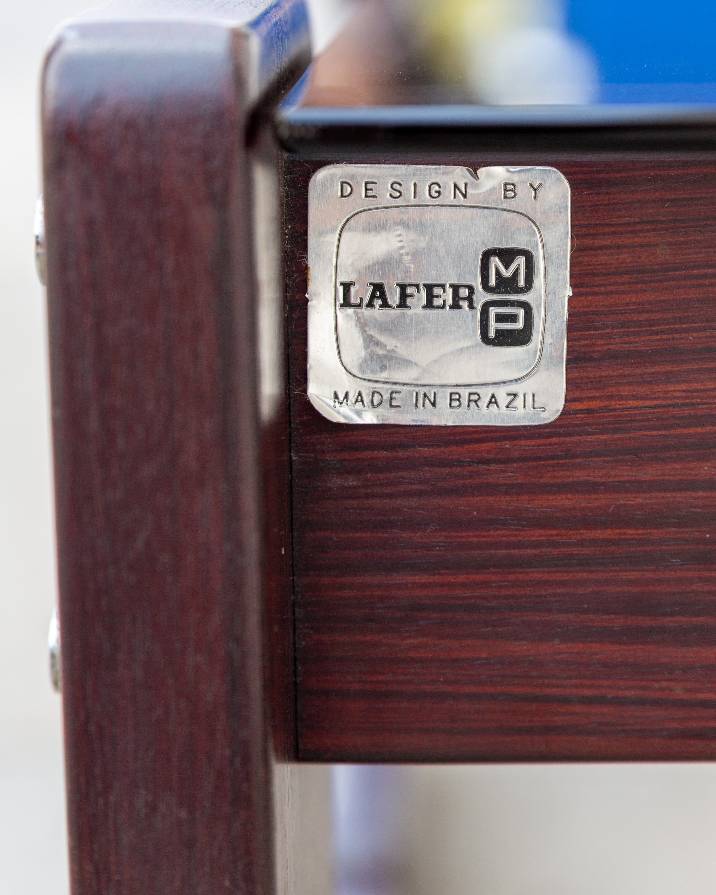 Rare Percival Lafer Brazilian Modernist MP-97 Table, Rosewood and Glass (1970's)